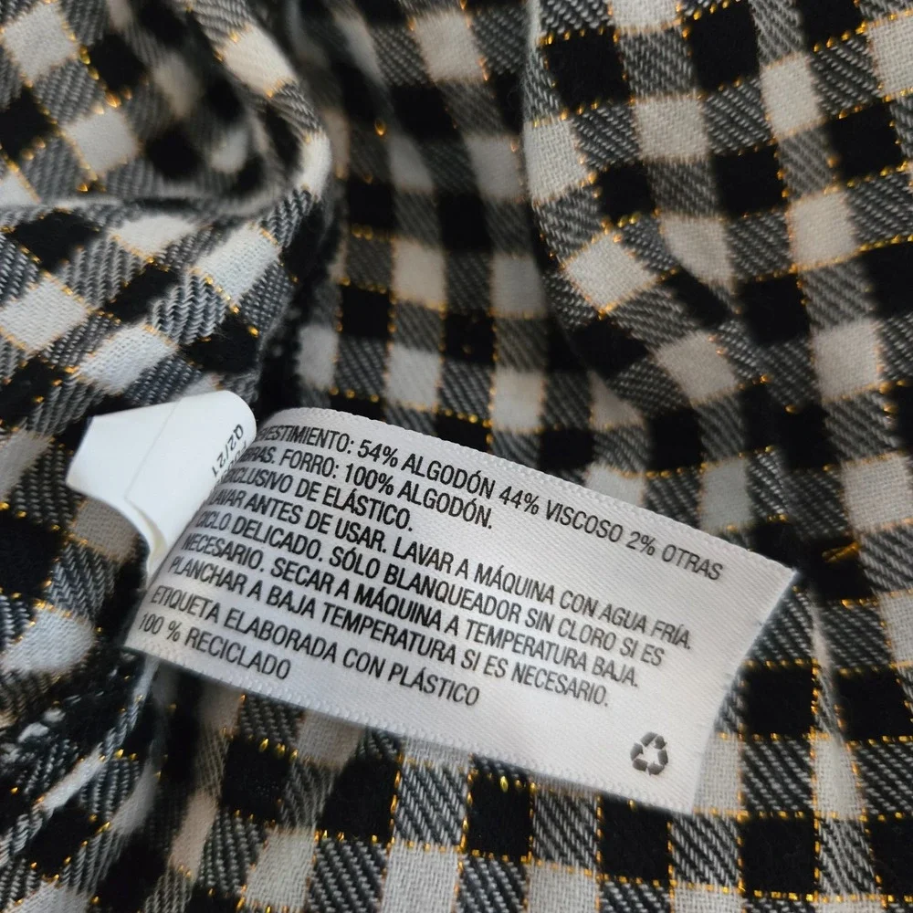 Cat & Jack Baby‎ Dress Black White Gingham Checkered Peter Pan Collar 18 Months